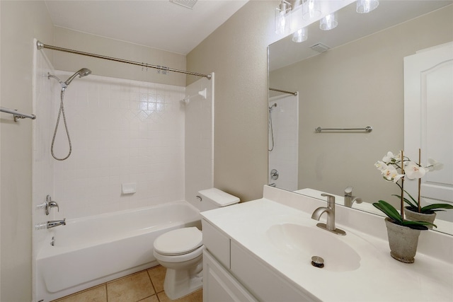 2415 Arbor Dr, Round Rock, TX 78681 - full bath with shower / washtub combination, toilet, vanity, and tile patterned flooring