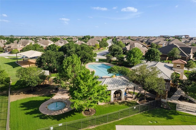 2713 Margarita Ct, Round Rock, TX 78665 - aerial perspective of suburban area with a pool area