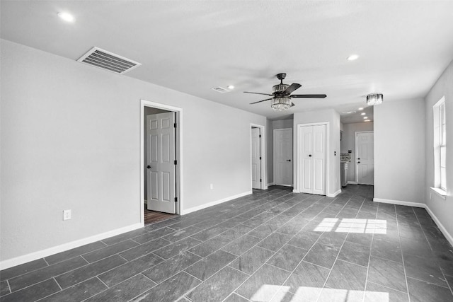 7000 Carwill Dr, Austin, TX 78724 - unfurnished bedroom with baseboards, recessed lighting, and a ceiling fan