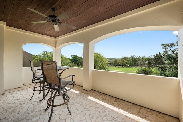 206 Lido St, Austin, TX 78734 - view of patio / terrace featuring a ceiling fan