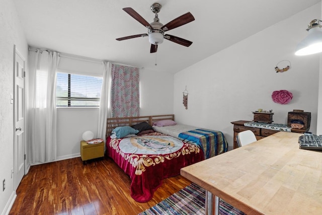 1605 Coronado Hills Dr Unit B, Austin, TX 78752 - bedroom featuring wood finished floors and a ceiling fan