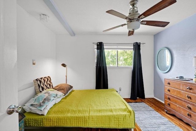 1605 Coronado Hills Dr Unit B, Austin, TX 78752 - bedroom featuring wood finished floors and a ceiling fan