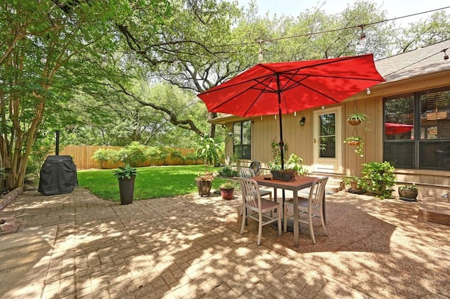 7303 Carlwood Dr, Austin, TX 78759 - view of patio / terrace featuring outdoor dining area and a grill