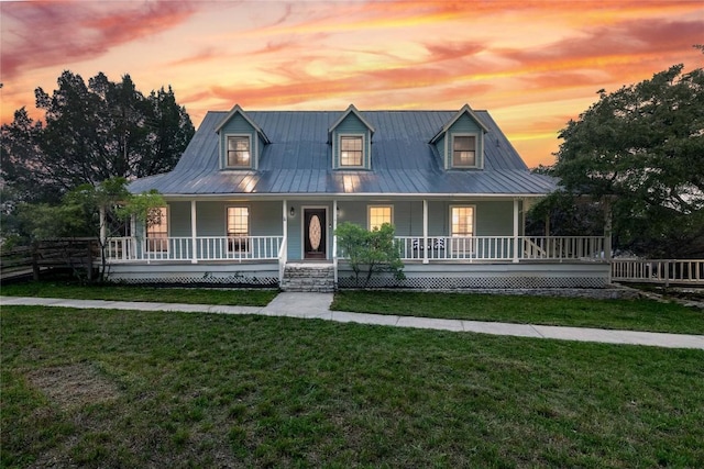 28920 Country Dr, New Braunfels, TX 78132 - farmhouse with a porch and metal roof