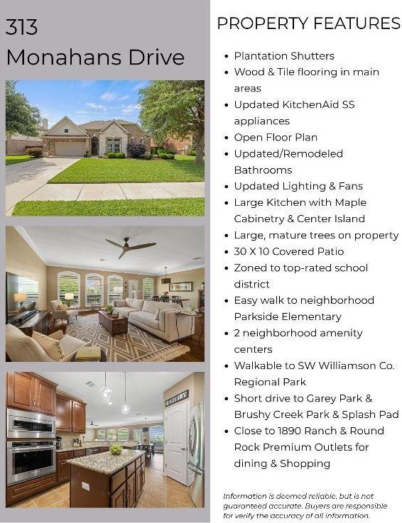 313 Monahans Dr, Georgetown, TX 78628 - view of a document with multiple images