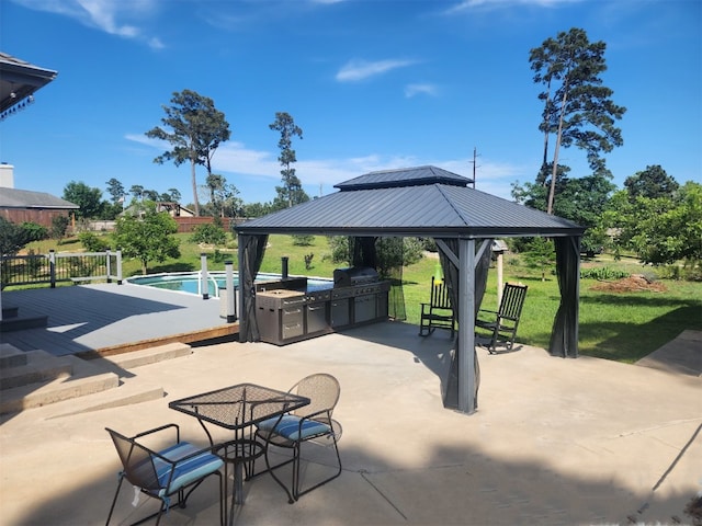 149 Mcallister Rd, Bastrop, TX 78602 - view of patio / terrace with a gazebo and a grill