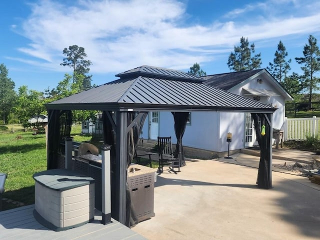 149 Mcallister Rd, Bastrop, TX 78602 - view of patio with a gazebo and fence