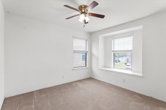 6820 Derby Downs Dr, Austin, TX 78747 - empty room featuring carpet flooring, ceiling fan, and baseboards