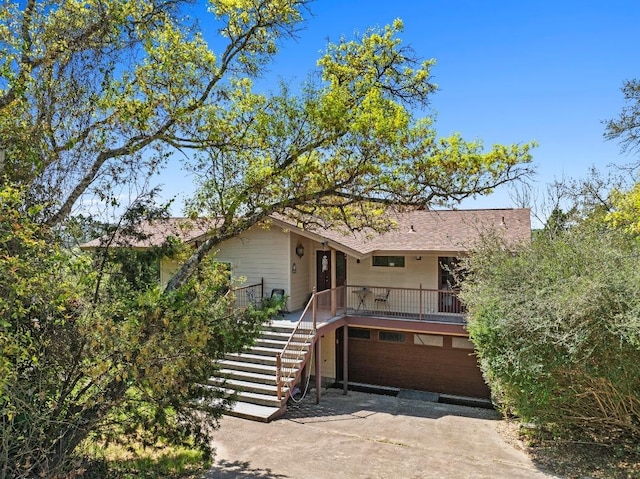 909 Redbud Trl, West Lake Hills, TX 78746 - view of front of home featuring stairs and concrete driveway