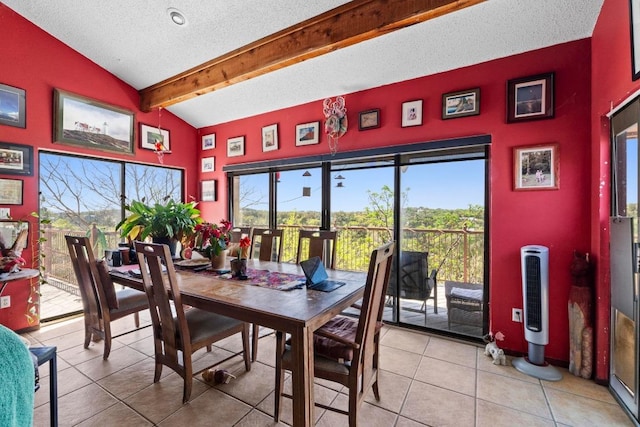 909 Redbud Trl, West Lake Hills, TX 78746 - tiled dining space with a textured ceiling and plenty of natural light