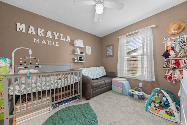 1611 Velma Ave, Copperas Cove, TX 76522 - bedroom with carpet, a nursery area, and a ceiling fan