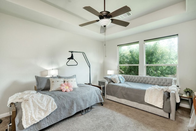 2909 Saint Paul Rivera, Round Rock, TX 78665 - carpeted bedroom featuring a ceiling fan