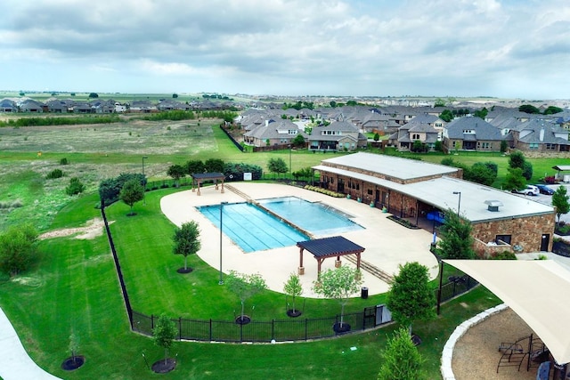 2909 Saint Paul Rivera, Round Rock, TX 78665 - view of swimming pool with a patio area and a residential view