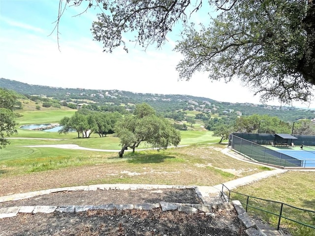 9604 Big View Dr, Austin, TX 78730 - view of mountain background with a golf club and a large body of water