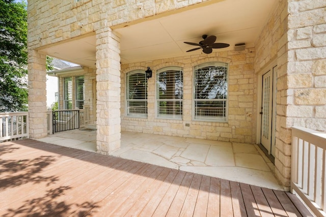 9604 Big View Dr, Austin, TX 78730 - deck with a ceiling fan