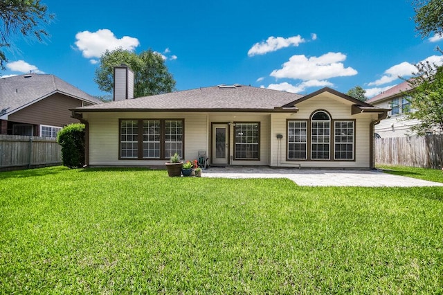 1209 Fenway Park, Pflugerville, TX 78660 - rear view of property featuring a patio area and a chimney