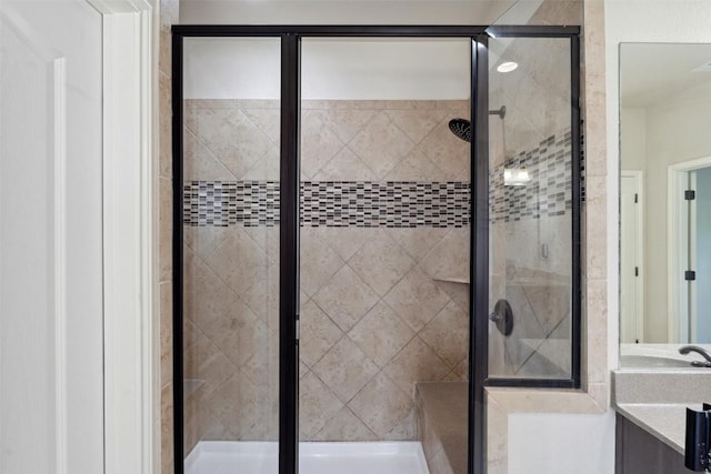 21816 Agarito Ln, Spicewood, TX 78669 - full bath with a shower stall and vanity