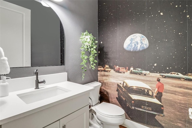 4612 Windy Brook Dr Unit A, Austin, TX 78723 - bathroom featuring a textured wall, toilet, and vanity