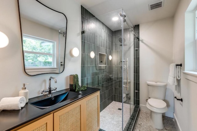5711 Wellington Dr, Austin, TX 78723 - bathroom with vanity and a stall shower