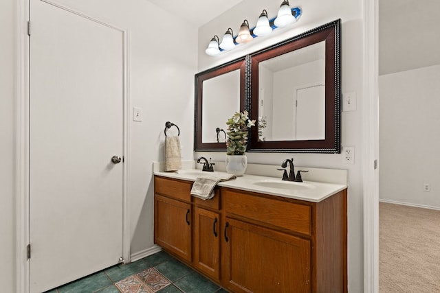 2605 Little Nolan Rd, Killeen, TX 76542 - bathroom featuring double vanity and baseboards