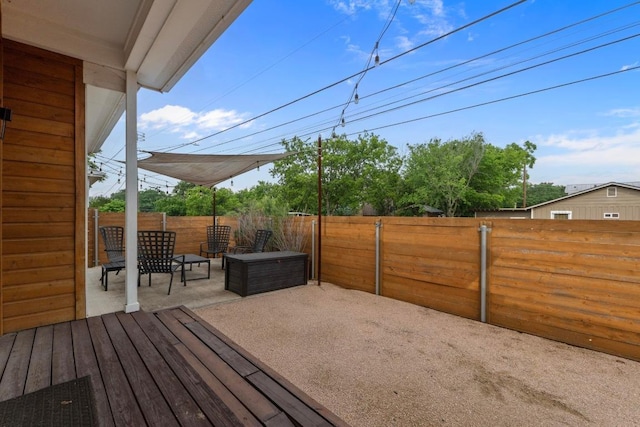 4801 Louis Ave Unit 1, Austin, TX 78721 - wooden deck featuring a patio and a fenced backyard