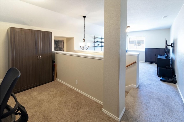 carpeted office with baseboards