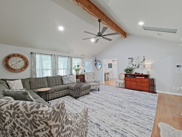 1127 Penion Dr, Austin, TX 78748 - living area with wood finished floors, a ceiling fan, and recessed lighting