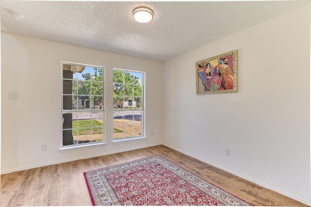 1905 Hollow Tree Blvd, Round Rock, TX 78681 - spare room with wood finished floors, a textured ceiling, and baseboards