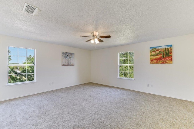 1905 Hollow Tree Blvd, Round Rock, TX 78681 - carpeted spare room featuring ceiling fan, baseboards, and a textured ceiling