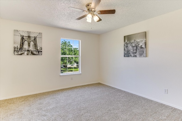 1905 Hollow Tree Blvd, Round Rock, TX 78681 - carpeted empty room featuring a textured ceiling, a ceiling fan, and baseboards