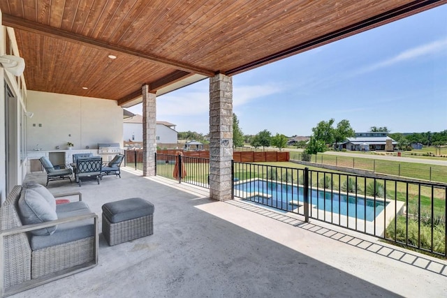view of patio / terrace featuring a fenced backyard