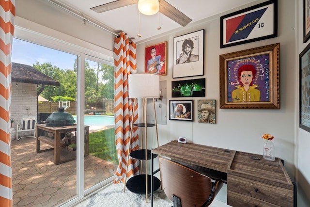 4107 Circletree Loop, Austin, TX 78731 - office area featuring a ceiling fan