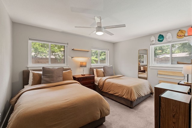4107 Circletree Loop, Austin, TX 78731 - bedroom with light carpet and ceiling fan