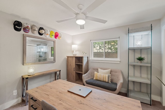 4107 Circletree Loop, Austin, TX 78731 - office featuring carpet flooring and a ceiling fan