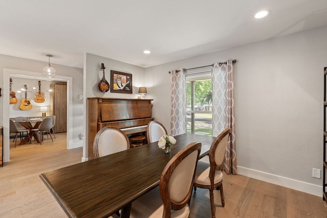4107 Circletree Loop, Austin, TX 78731 - dining space featuring light wood-style flooring and recessed lighting
