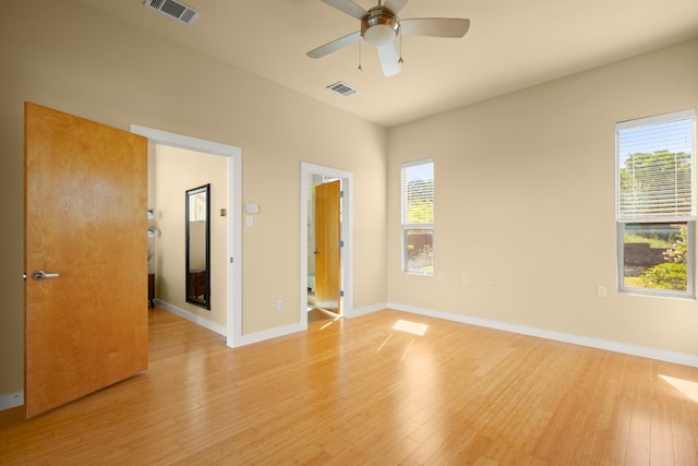 5309 Sendero Hills Pkwy, Austin, TX 78724 - unfurnished bedroom with light wood-style floors, baseboards, and ceiling fan