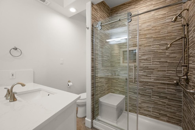 3401 Day Star Cv, Austin, TX 78746 - bathroom featuring a shower stall and vanity