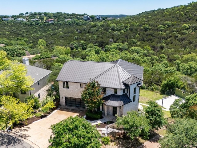3401 Day Star Cv, Austin, TX 78746 - view from above of property featuring a forest