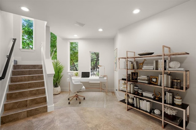 3401 Day Star Cv, Austin, TX 78746 - office space with recessed lighting and baseboards