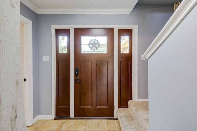 6022 Abilene Trl, Austin, TX 78749 - entrance foyer featuring baseboards and ornamental molding