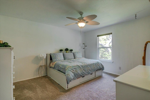 6022 Abilene Trl, Austin, TX 78749 - bedroom with light colored carpet and a ceiling fan