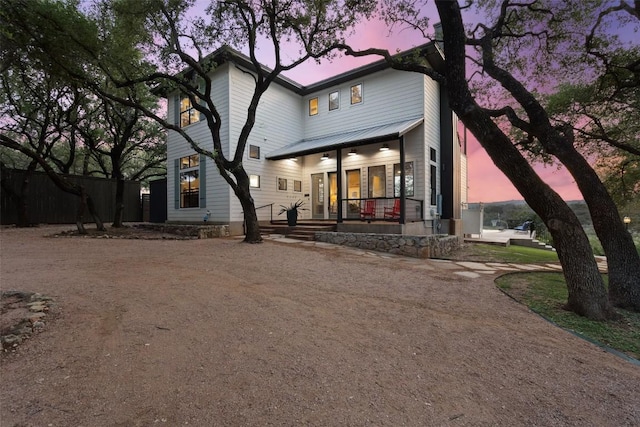 1348 Lake Shore Dr, Spicewood, TX 78669 - view of front of house featuring covered porch
