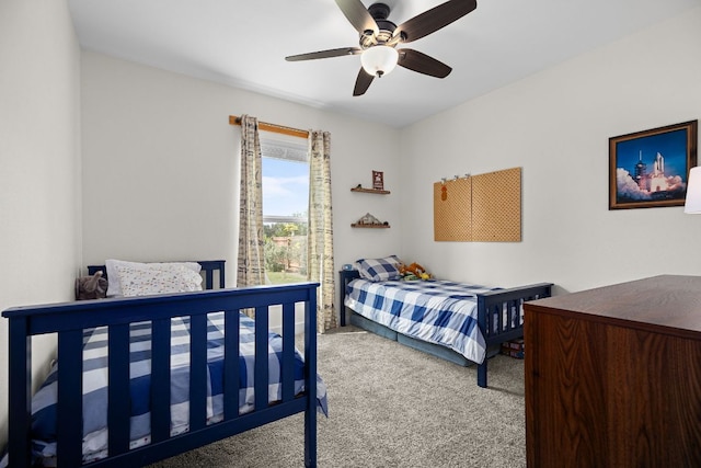 121 Gloria Blvd, Smithville, TX 78957 - carpeted bedroom with ceiling fan