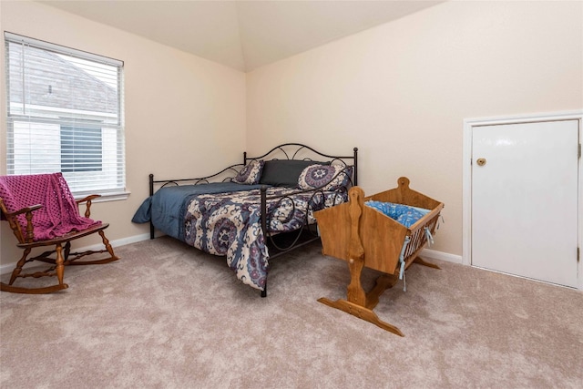 1006 Savanna Ln, Cedar Park, TX 78613 - carpeted bedroom with vaulted ceiling and baseboards