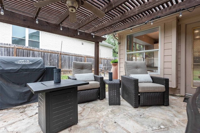 1006 Savanna Ln, Cedar Park, TX 78613 - view of patio / terrace with a pergola and a grill