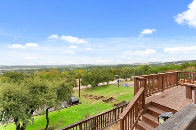 21459 Coyote Trl Unit A2, Lago Vista, TX 78645 - wooden deck with a lawn