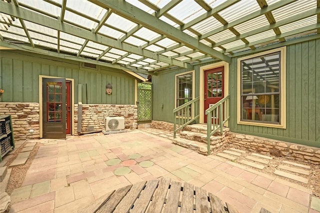 10908 Slaughter Creek Dr, Austin, TX 78748 - view of patio with entry steps, a cooling unit, and a pergola