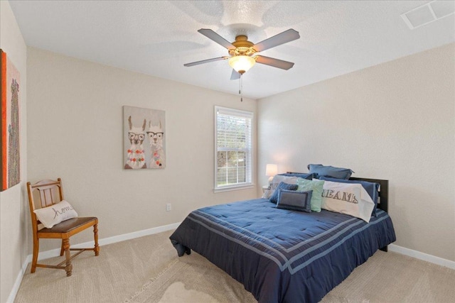 1409 Old Mill Rd, Salado, TX 76571 - carpeted bedroom featuring baseboards and ceiling fan