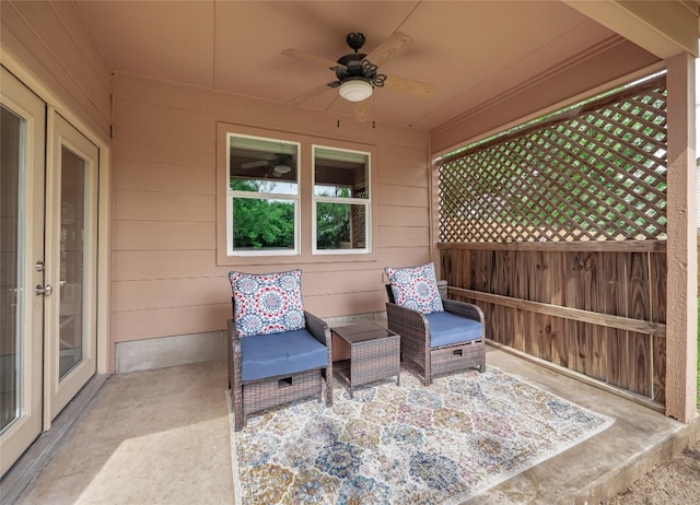 2702 Double Tree St, Round Rock, TX 78681 - view of patio with ceiling fan and fence