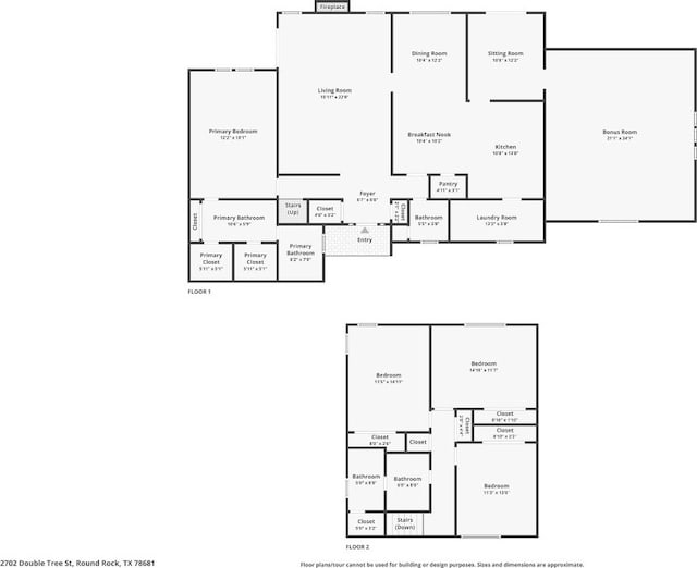 2702 Double Tree St, Round Rock, TX 78681 - property floor plan